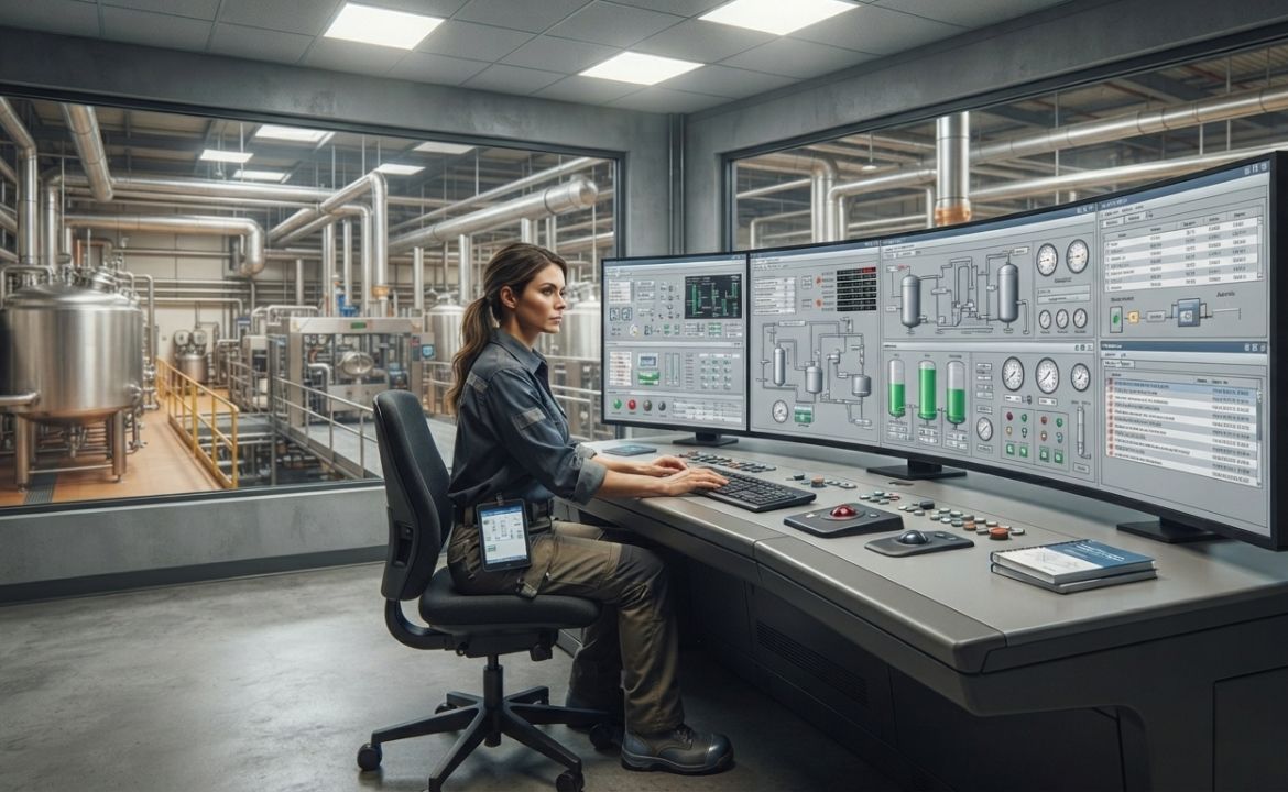 Engineer monitoring industrial control systems illustrating what is operational technology in action